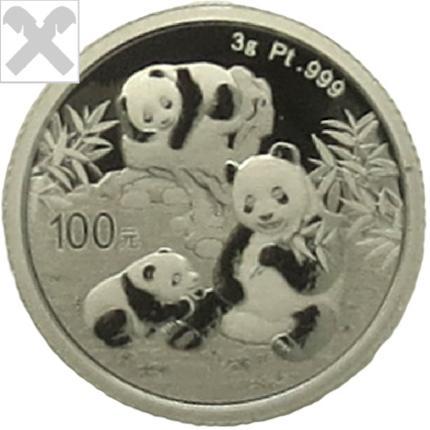 Produktabbildung Panda, 3 gr, Platin, 2025