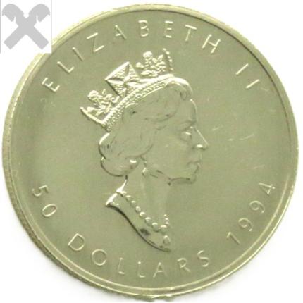 Produktabbildung 1/1 0z, Maple Leaf, 1994, Platin
