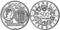 Produktabbildung ATS 500,00, PP, 1985, 2000 Jahre Bregenz
