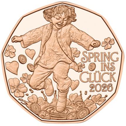 Produktabbildung 5 Euro, NP, 2025, Kupfer, Neujahrsmünze 2026