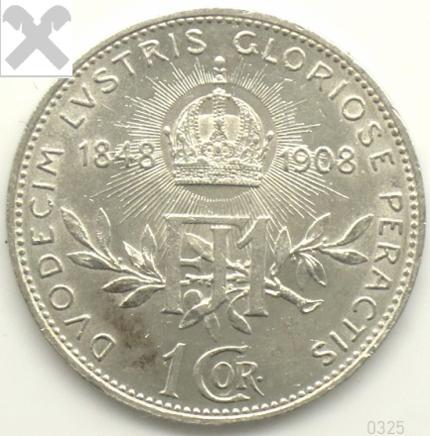 Produktabbildung 1 Krone, 1908, Jub., ss/vz