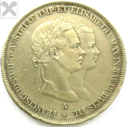 Produktabbildung Taler, auf die Vermählung, 1854 A, ss