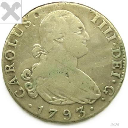 Produktabbildung 4 Reales, 1793 M MF, ss/vz