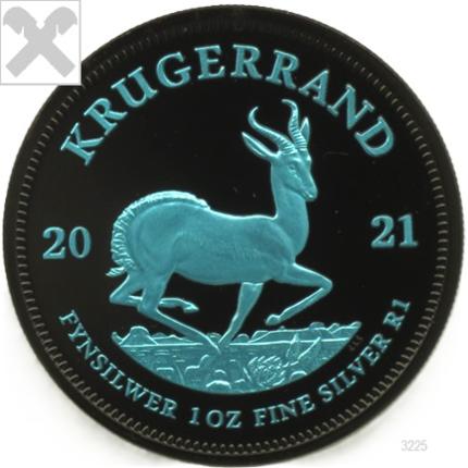 Produktabbildung Krüger Rand, 1 0z, Silber, 2021, Black Ruthenium-Blue