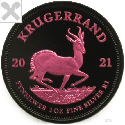 Produktabbildung Krüger Rand, 1 0z, Silber, 2021, Black Ruthenium-Cyan