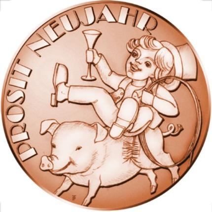 Produktabbildung Glücksjeton, Kupfer - Billet, Rauchfangkehrer