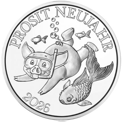 Produktabbildung Glücksjeton, Silber, 2026